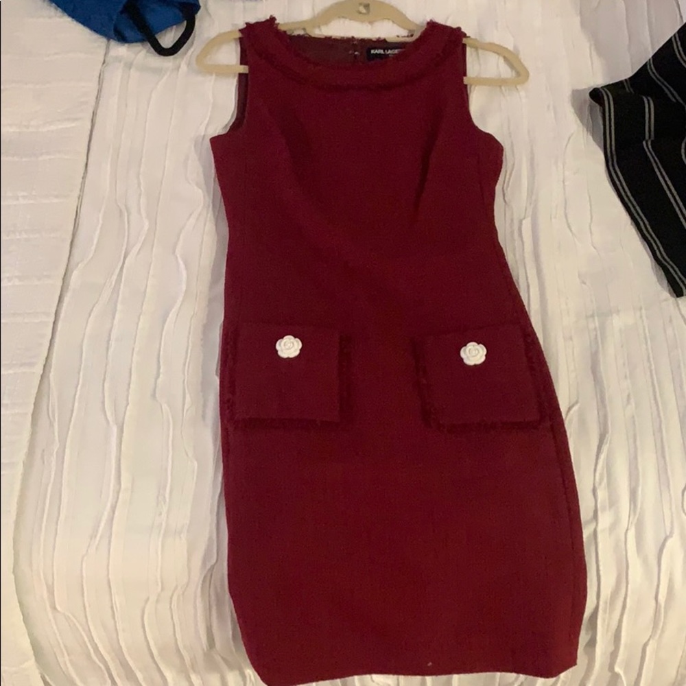 Karl Lagerfeld dress size 0 red